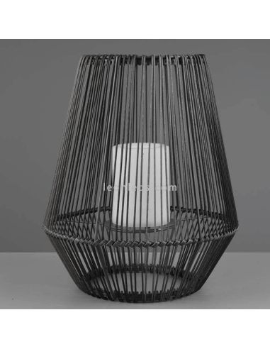 Sobremesa solar LED para exterior con sensor Mineros | LeónLeds Iluminación | lámpara solar negra pequeña para restaurante