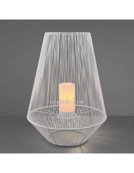 Lampe de table solaire LED d'extérieur avec capteur Mineros | Éclairage LeónLeds | grande lampe solaire blanche avec bougie