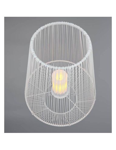 Sobremesa solar LED para exterior con sensor Mineros | LeónLeds Iluminación | lámpara solar blanca grande portátil