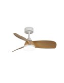 Ventilador LED BYAN Blanco+Madera 18W 2000Lm CCT Dim