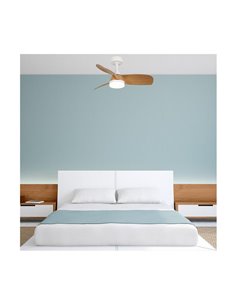 Ventilador LED BYAN Blanco+Madera 18W 2000Lm CCT Dim 2