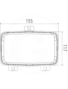 Faro LED rectangular Delantero con Luz de Cruce y Luz de Carretera Homologado Valtra Jungheinrich 15,5Cm x 11,7Cm 2