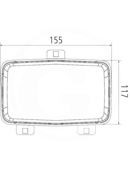 Faro LED rectangular Delantero con Luz de Cruce y Luz de Carretera Homologado Valtra Jungheinrich 15,5Cm x 11,7Cm