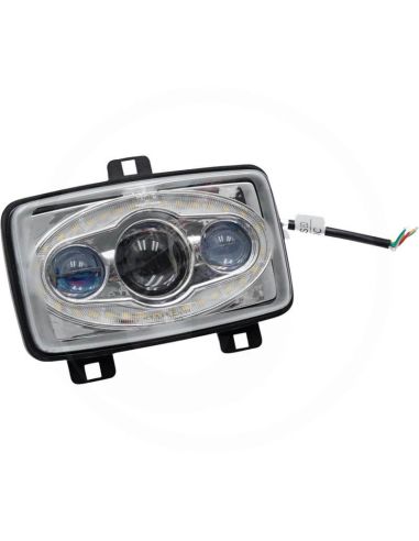 Faro LED rectangular Delantero con Luz de Cruce y Luz de Carretera Homologado Valtra Jungheinrich 15,5Cm x 11,7Cm