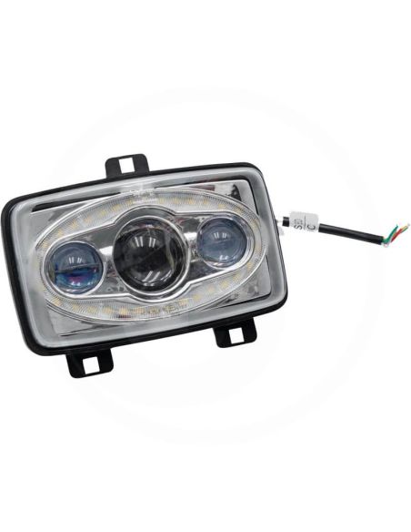 Faro LED rectangular Delantero con Luz de Cruce y Luz de Carretera Homologado Valtra Jungheinrich 15,5Cm x 11,7Cm
