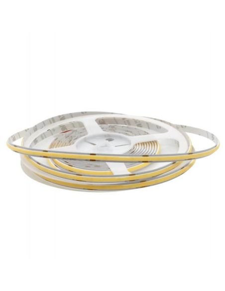 Fita LED Cob 24V 256 LED/m 5 metros de iluminação decorativa interna IP20 alto brilho