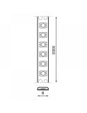 Medidas Tira LED Cob 24V 256 LED/m 5 metros interior IP20 iluminación decorativa alta luminosidad