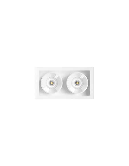 Downlight LED encastrable BLACK FOSTER REC 2 Lumières FLOOD blanc 2700K/3000K/4000K, Dimmable/Non-Dimmable