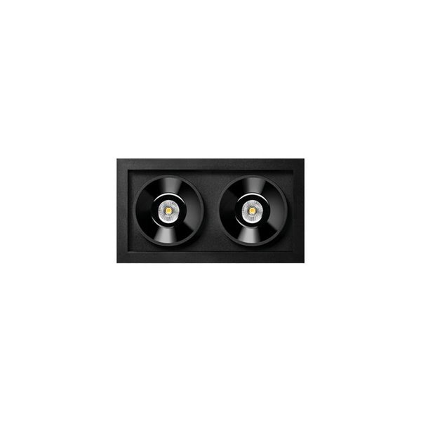 Downlight LED empotrable BLACK FOSTER REC 2 Luces SPOT 2700K/3000K/4000K Surtido de Colores, Regulable/No Regulable