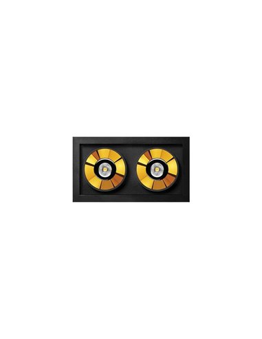 Downlight LED empotrable BLACK FOSTER REC 2 Luces SPOT 2700K/3000K/4000K Surtido de Colores, Regulable/No Regulable