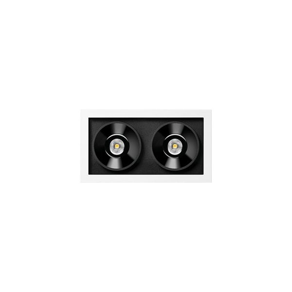 Downlight LED empotrable BLACK FOSTER REC 2 Luces SPOT 2700K/3000K/4000K Surtido de Colores, Regulable/No Regulable