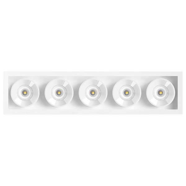 Downlight LED embutido PRETO FOSTER REC 3 luzes FLOOD 2700K/3000K/4000K branco, regulável/não regulável