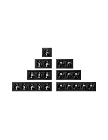 Downlight LED encastrable BLACK FOSTER REC 3 SPOT Lights 2700K/3000K/4000K Couleurs Assorties, Intensité Variable/Non Intensité 