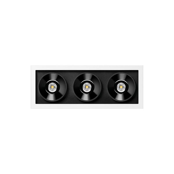 Downlight LED empotrable BLACK FOSTER REC 3 Luces SPOT 2700K/3000K/4000K Surtido de Colores, Regulable/No Regulable
