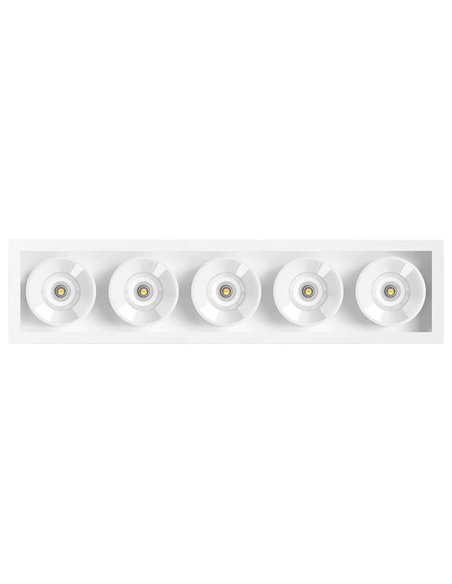 Downlight LED Encastrable BLACK FOSTER REC 5 Lumières FLOOD 2700K/3000K/4000K Blanc, Intensité Variable/Non Intensité Variable
