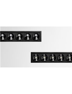 Downlight LED Encastrable BLACK FOSTER REC 5 Lumières FLOOD 2700K/3000K/4000K Blanc, Intensité Variable/Non Intensité Variable 2