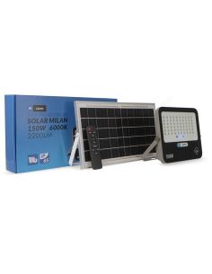 Foco Solar LED Exterior 150W Milan con Control Remoto | Luz Blanca 6000K IP65 2