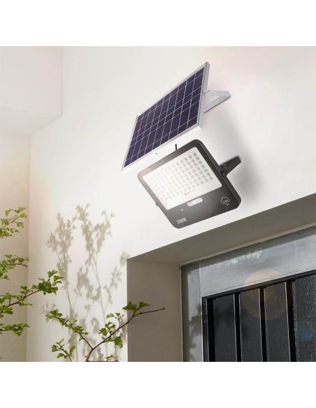 Projecteur LED solaire haute puissance Milan 200 W avec télécommande | IP65 extérieur