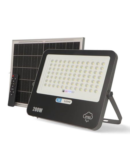 Projecteur LED solaire haute puissance Milan 200 W avec télécommande | IP65 extérieur