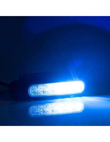 Luz LED Estroboscópica Azul | Barra de Aviso LED Azul | Barra LED Fristom FT-200 N | Iluminação LeonLeds