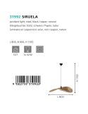 Lámpara de Techo Pamela 80Cm de Fibra Natural Colección Siruela 31992