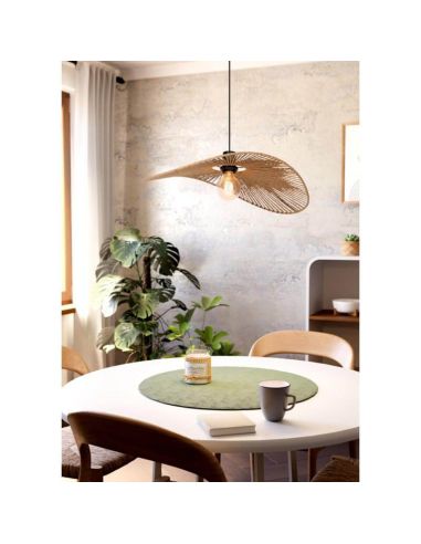 Ambiente Lámpara de Techo Pamela 80Cm de Fibra Natural Colección Siruela 31992
