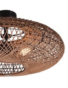 Plafón de techo LED fibra natural Hedda 40W 1xE27 612300236 2