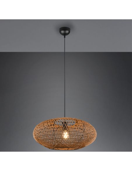 Lámpara de techo LED fibra natural Hedda 312300136 | LeonLeds