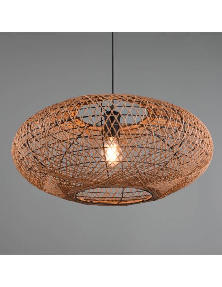 Lámpara de techo LED fibra natural Hedda 312300136 | LeonLeds