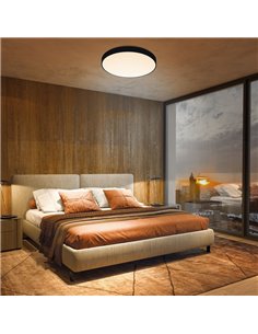 CUMBUCO II CCT Plafon LED Preto 30W/40W/50W Regulável 2700K-3300K-4000K 2