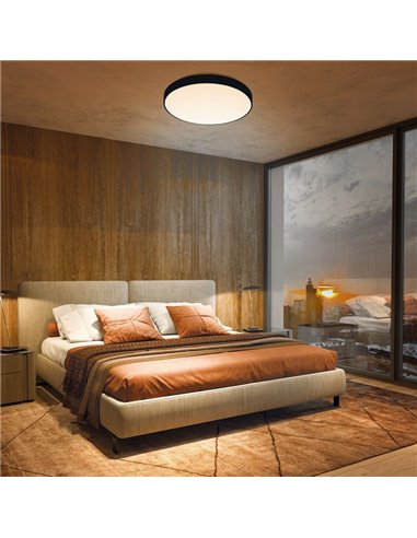 Plafonnier LED CUMBUCO II CCT Noir 30W/40W/50W Intensité variable 2700K-3300K-4000K