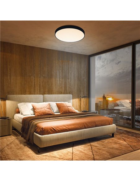 Plafonnier LED CUMBUCO II CCT Noir 30W/40W/50W Intensité variable 2700K-3300K-4000K