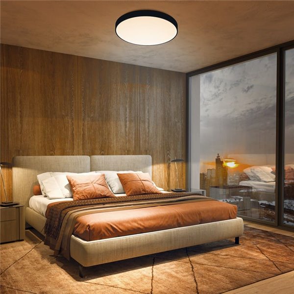 Plafonnier LED CUMBUCO II CCT Noir 30W/40W/50W Intensité variable 2700K-3300K-4000K