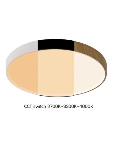 Plafón LED CUMBUCO II Madera CCT  30W/40W/50W Regulable 2700K-3300K-4000K