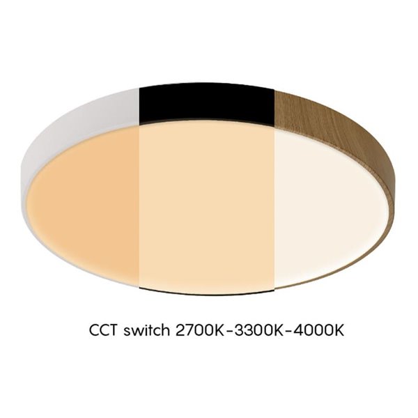 Plafonnier LED en bois CUMBUCO II CCT 30W/40W/50W variable 2700K-3300K-4000K