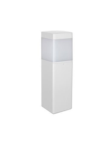 Sobremuro exterior Cuadrado CHICAGO Gris oscuro o Blanco 35cm altura, IP65 E27 (No incl.)
