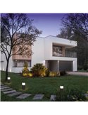 Sobremuro exterior Cuadrado CHICAGO Gris oscuro o Blanco 35cm altura, IP65 E27 (No incl.)