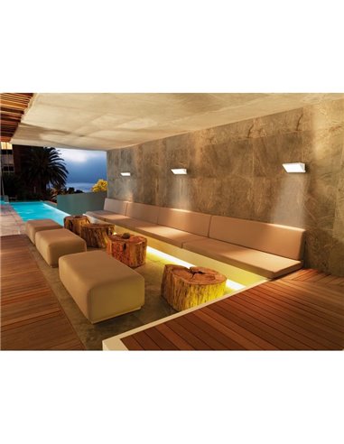 Aplique LED retangular para exterior CREEK - 20W - CCT 2700K-3300K-4000K preto/branco/corten