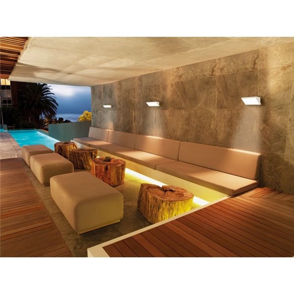Aplique de exterior LED rectangular CREEK - 20W - CCT 2700K-3300K-4000K negro/blanco/corten