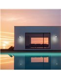 Aplique LED exterior cuadrado CREEK - 15W - CCT 2700K-3300K-4000K negro/blanco/corten