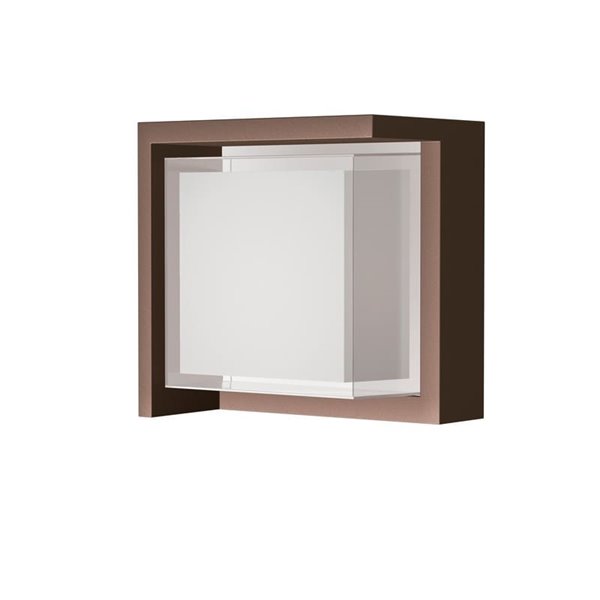 Applique murale LED extérieure carrée CREEK - 15W - CCT 2700K-3300K-4000K noir/blanc/corten