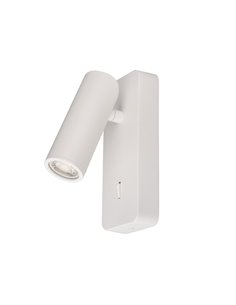 Applique murale Mini NOTTE GU10 Reader (non incluse), avec base rectangulaire 160 cm H, blanc/noir/nickel satiné