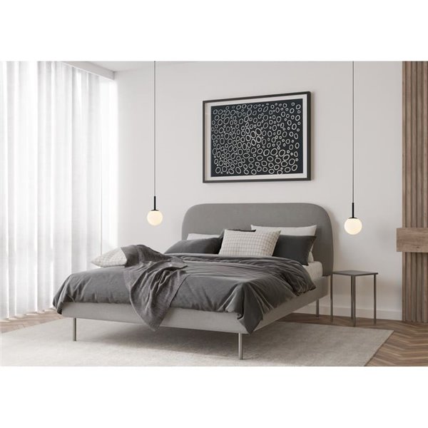 Candeeiro de teto LED bola pendente translúcida 9W PUEBLA 3000K preto/dourado acetinado