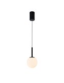 Lámpara de Techo LED Colgante en Bola translúcida 9W PUEBLA 3000K nego/oro satinado