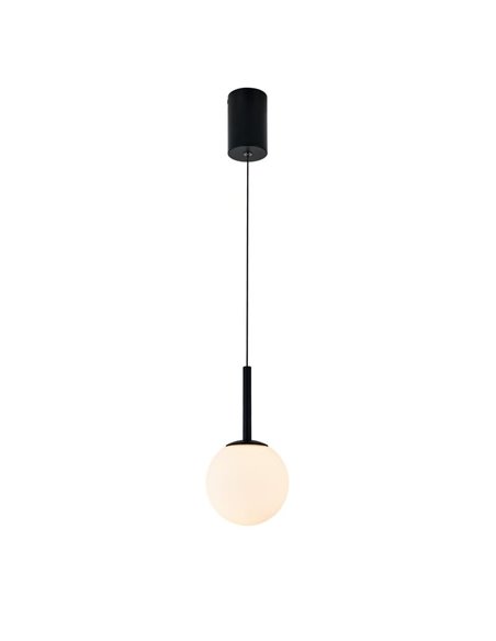 Lámpara de Techo LED Colgante en Bola translúcida 9W PUEBLA 3000K nego/oro satinado