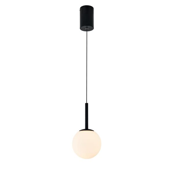 Lámpara de Techo LED Colgante en Bola translúcida 9W PUEBLA 3000K nego/oro satinado