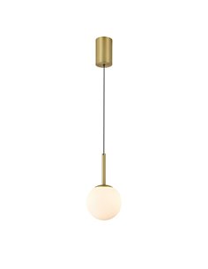 Lámpara de Techo LED Colgante en Bola translúcida 9W PUEBLA 3000K nego/oro satinado