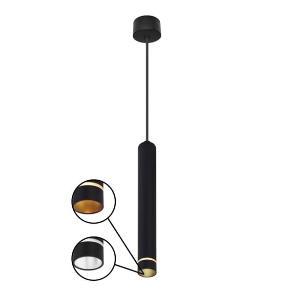 Plafonnier suspendu Mini SPLIT, GU10 (non incl.) noir/blanc