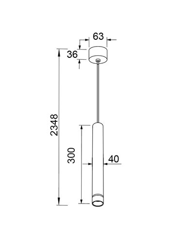 Plafonnier suspendu Mini SPLIT, GU10 (non incl.) noir/blanc