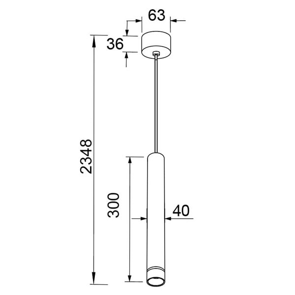 Candeeiro de teto suspenso Mini SPLIT, GU10 (não incluído) preto/branco